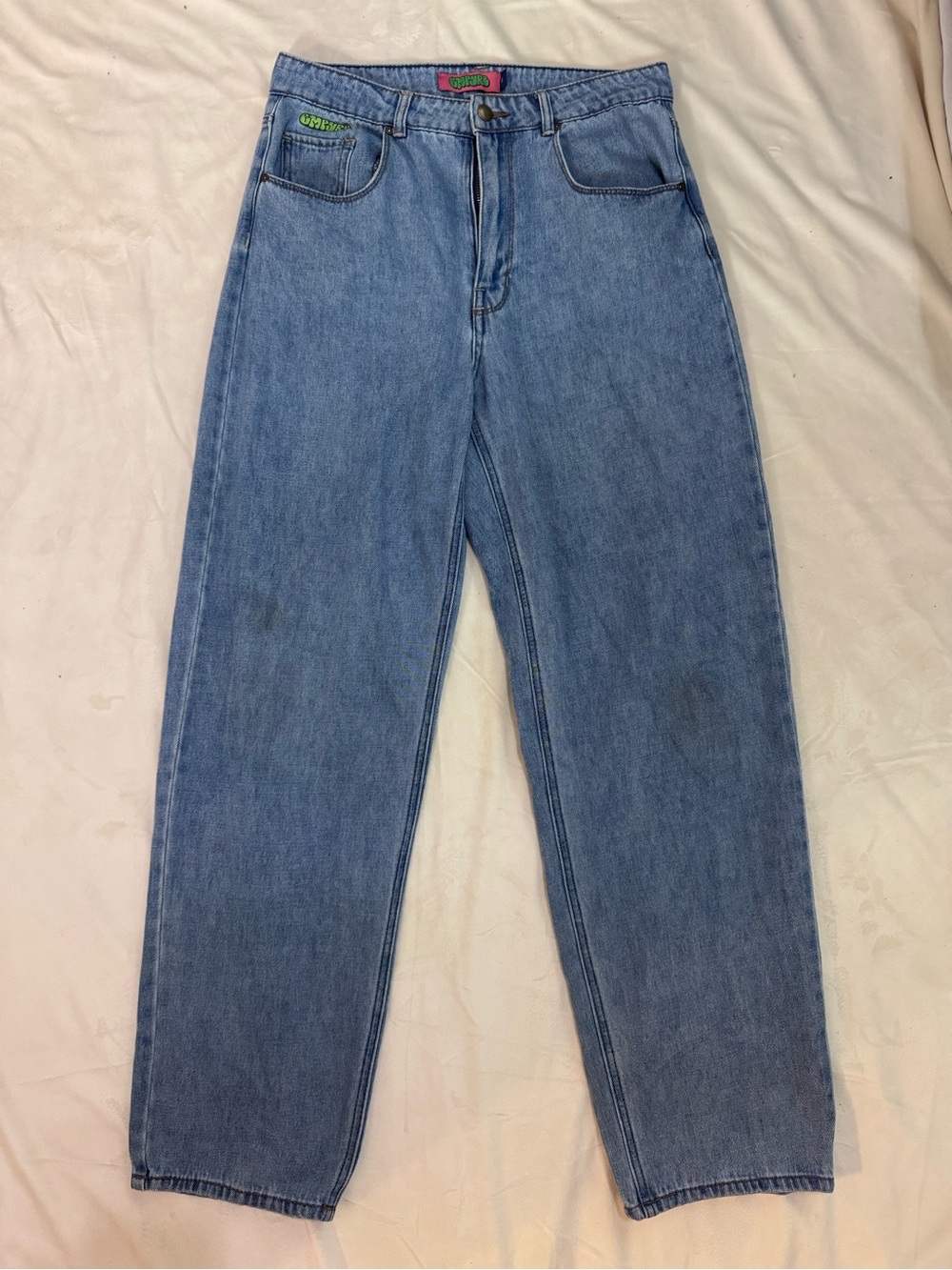 Empyre Tori Billie Wash Baggy Skate Jeans Blue Size 8 Y2K